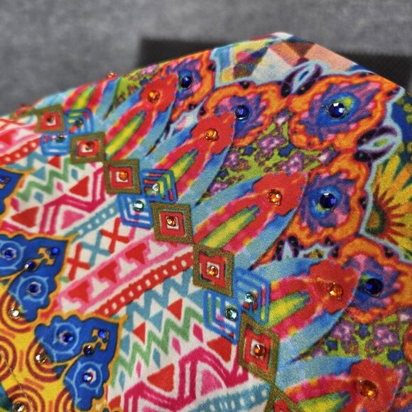 Ruby Yaya Kaftan Womens Large Multicolor‎ Boho Tassel Embellished Top Festival - Picture 10 of 14